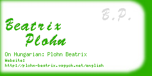 beatrix plohn business card